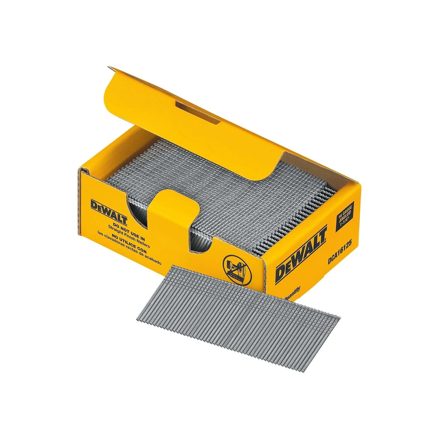 DeWalt 1-1/4 In. 16 Ga. Angled Strip Brite Finish Nails 20 Deg 2500 Pk 4 DeWalt 1-1/4 In. 16 Ga. Angled Strip Brite Finish Nails 20 Deg 2500 Pk - Image 2
