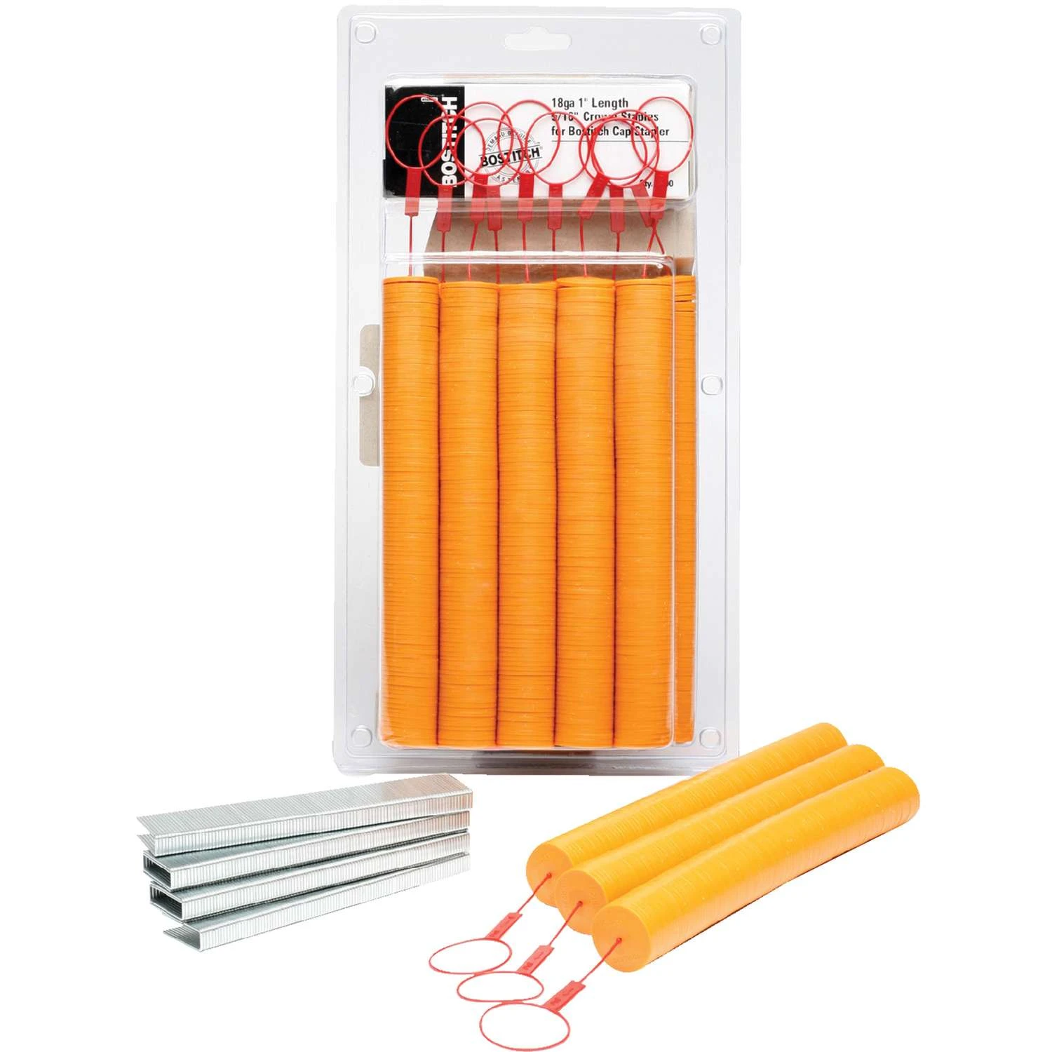 Bostitch 5/16 In. W X 1 In. L 18 Ga. Medium Crown Caps And Staples 1000 Pk 3 Bostitch 5/16 In. W X 1 In. L 18 Ga. Medium Crown Caps And Staples 1000 Pk