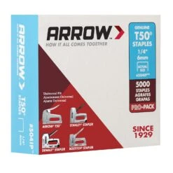 Arrow T50 3/8 In. W X 1/4 In. L 18 Ga. Flat Crown Heavy Duty Staples 5000 Pk 13 Arrow T50 3/8 In. W X 1/4 In. L 18 Ga. Flat Crown Heavy Duty Staples 5000 Pk -Senco Arrow Shop 0d97a146 ab9a 4516 8a9e 00779f9b33f2