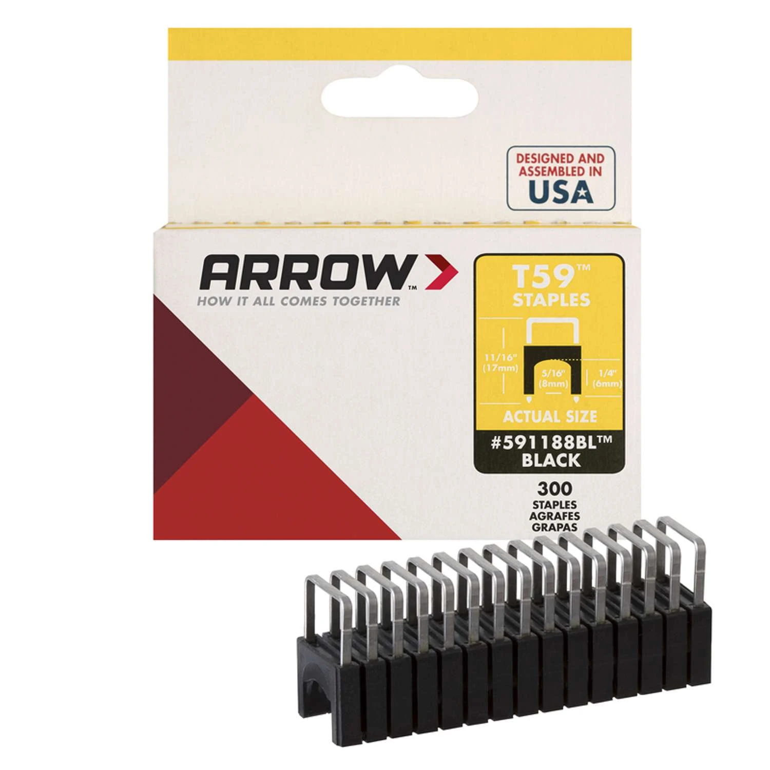 Arrow T59 5/16 In. W X 11/16 In. L Insulated Crown Cable Staples 300 Pk 3 Arrow T59 5/16 In. W X 11/16 In. L Insulated Crown Cable Staples 300 Pk