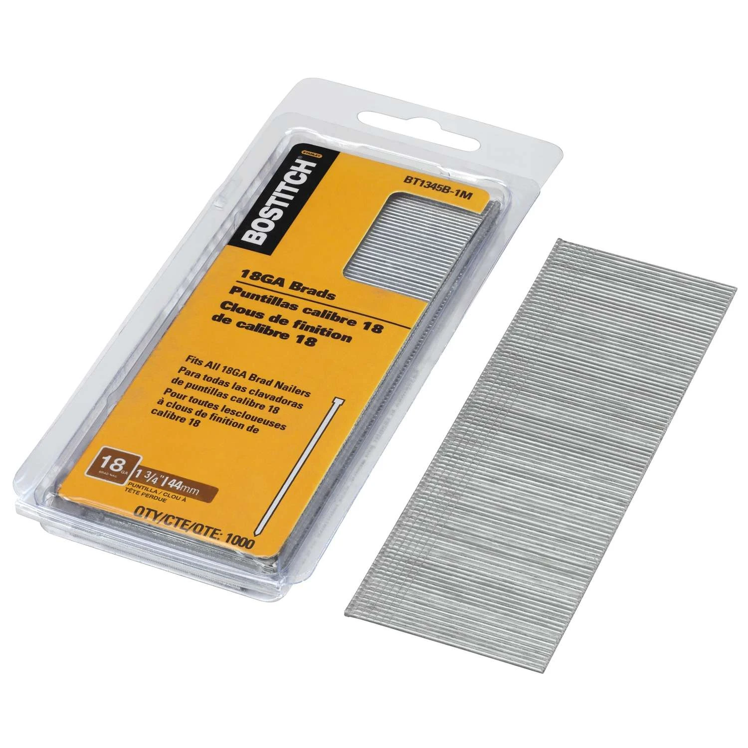 Bostitch 1-3/4 In. 18 Ga. Straight Strip Coated Brad Nails 2000 Pk 2 Bostitch 1-3/4 In. 18 Ga. Straight Strip Coated Brad Nails 2000 Pk