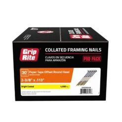 Grip-Rite 2-3/8 In. Angled Strip Bright Framing Nails 30 Deg 4000 Pk 5 Grip-Rite 2-3/8 In. Angled Strip Bright Framing Nails 30 Deg 4000 Pk -Senco Arrow Shop 1ebbf71f 98e7 4d58 8b46 3dd686c55d5a