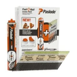 Paslode RounDrive 3-1/4 In. Angled Strip Hot-Dip Galvanized Fuel And Nail Kit 30 Deg 900 Pk