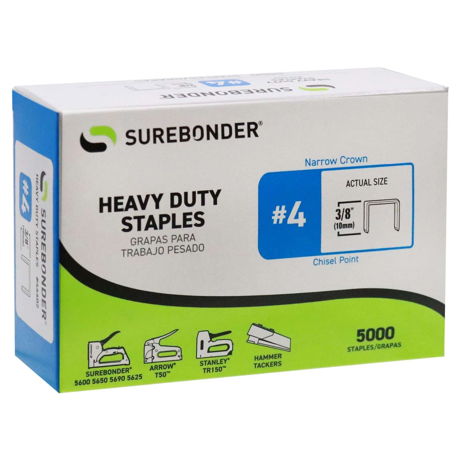 Surebonder 7/16 In. W X 3/8 In. L 18 Ga. Narrow Crown Heavy Duty Staples 5000 Pk 3 Surebonder 7/16 In. W X 3/8 In. L 18 Ga. Narrow Crown Heavy Duty Staples 5000 Pk