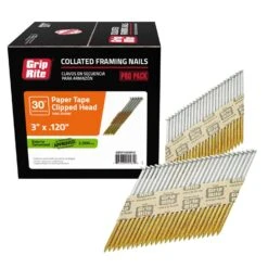 Grip-Rite 3 In. Angled Strip Hot-Dip Galvanized Framing Nails 30 Deg 2000 Pk 6 Grip-Rite 3 In. Angled Strip Hot-Dip Galvanized Framing Nails 30 Deg 2000 Pk -Senco Arrow Shop 38804e66 e904 43a2 a41f c1c84f219265