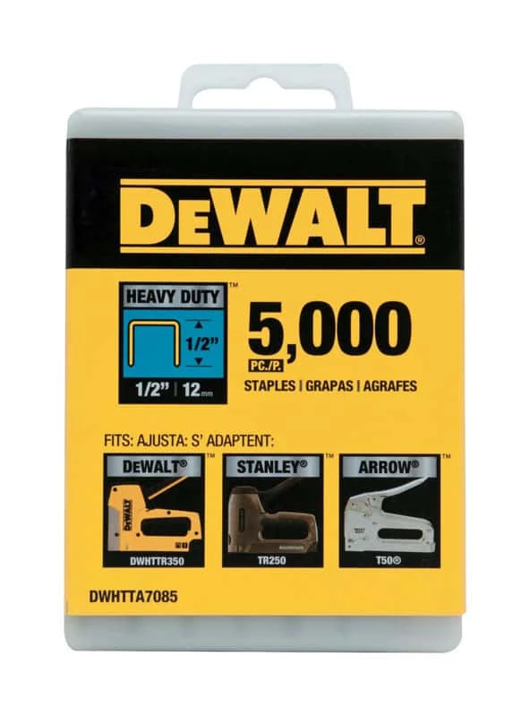 DeWalt T50 1/2 In. L Narrow Crown Heavy Duty Staples 5000 Pk 3 DeWalt T50 1/2 In. L Narrow Crown Heavy Duty Staples 5000 Pk