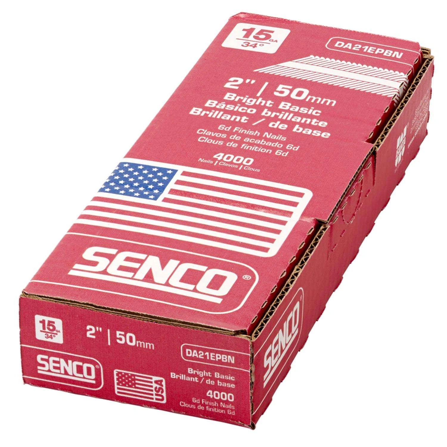 Senco 2 In. 15 Ga. Angled Strip Bright Finish Nails 34 Deg 4000 Pk 4 Senco 2 In. 15 Ga. Angled Strip Bright Finish Nails 34 Deg 4000 Pk - Image 2