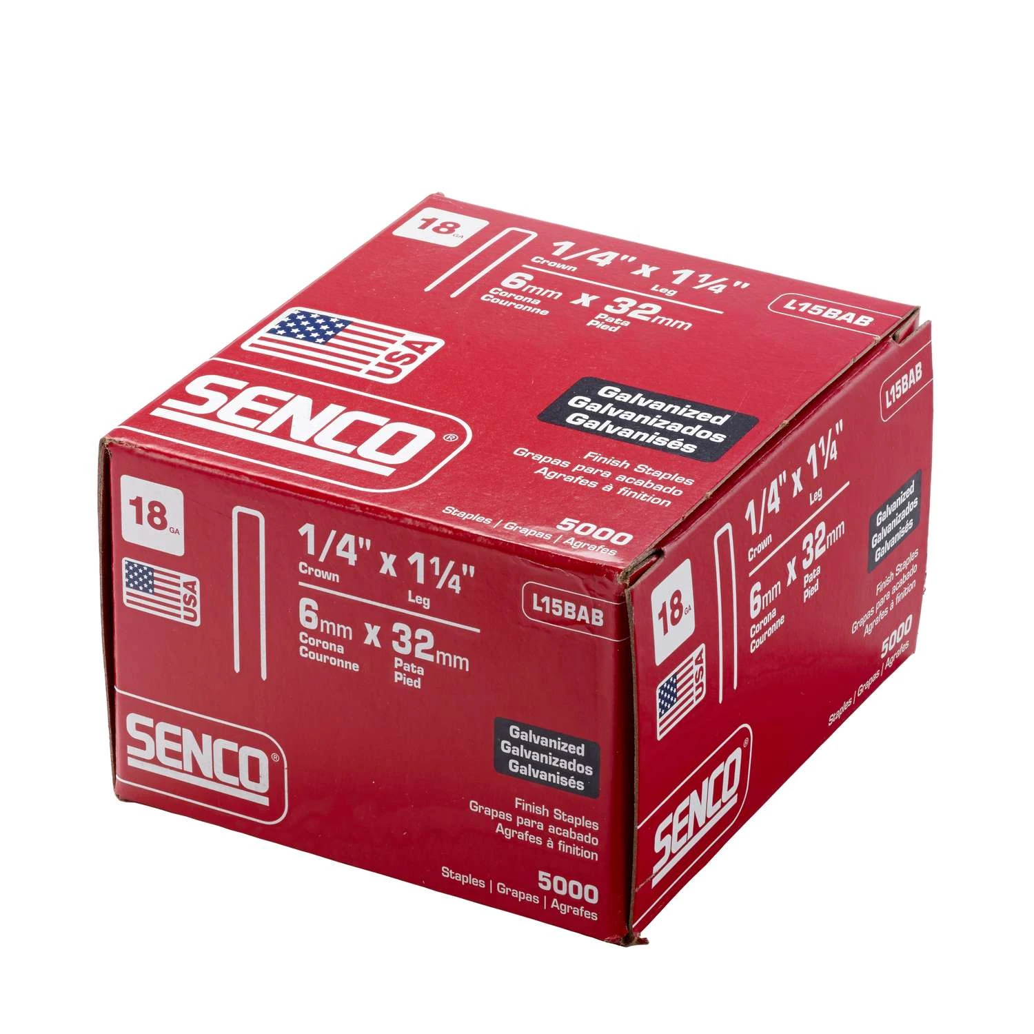 Senco 1/4 In. W X 1-1/4 In. L 18 Ga. Narrow Crown Finish Staples 5000 Pk 5 Senco 1/4 In. W X 1-1/4 In. L 18 Ga. Narrow Crown Finish Staples 5000 Pk - Image 3