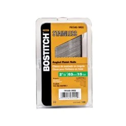 Bostitch 2-1/2 In. 15 Ga. Angled Strip Stainless Steel Finish Nails 1,000 Pk