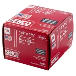 Senco 1/4 In. W X 1-1/2 In. L 18 Ga. Narrow Crown Finish Staples 5000 Pk 9 Senco 1/4 In. W X 1-1/2 In. L 18 Ga. Narrow Crown Finish Staples 5000 Pk -Senco Arrow Shop 54a4cb45 b567 483e 8600 773eb8a761c4