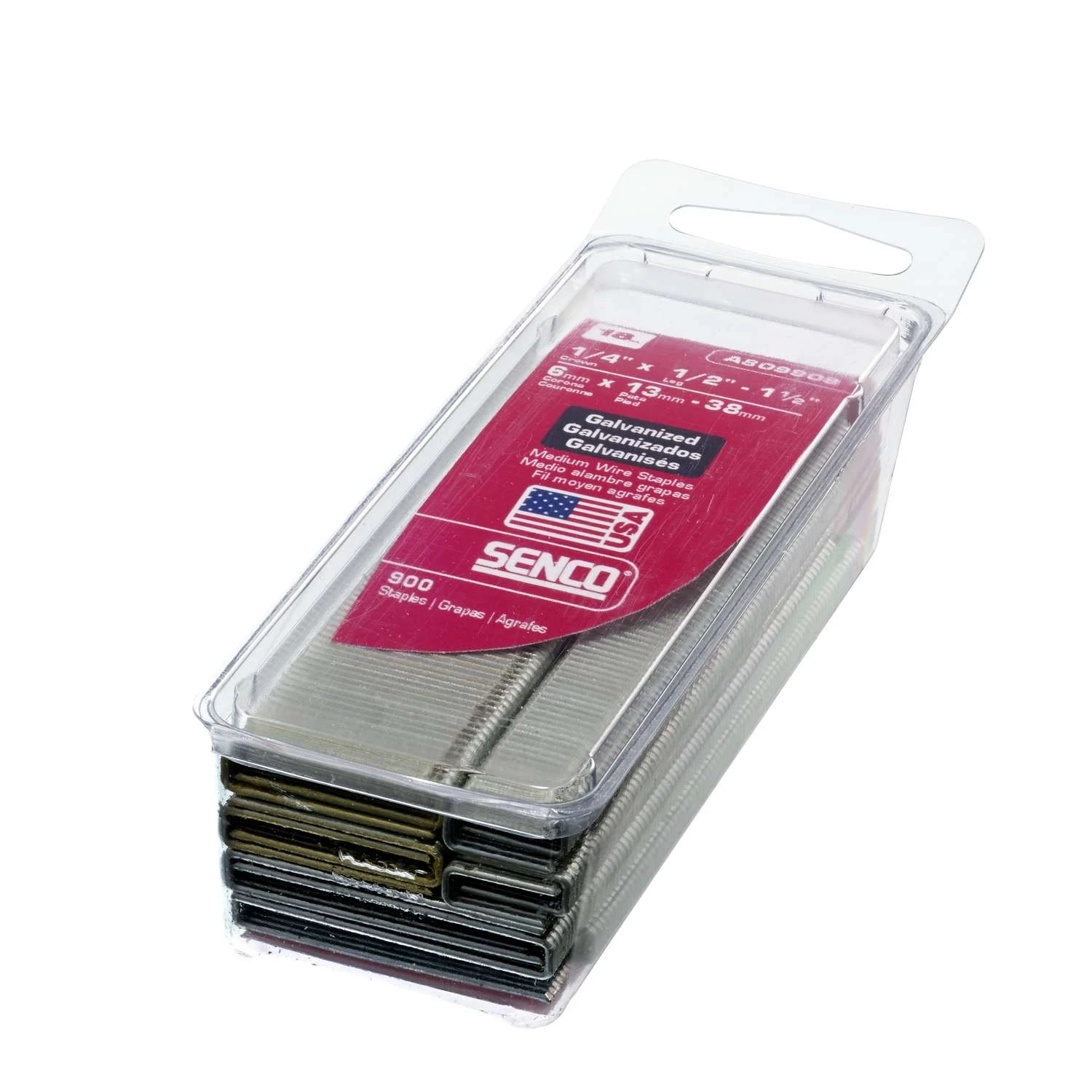 Senco Chisel Point 1/4 In. W X 1-1/2 In. L 18 Ga. Medium Crown Wire Staples 900 Pk 4 Senco Chisel Point 1/4 In. W X 1-1/2 In. L 18 Ga. Medium Crown Wire Staples 900 Pk - Image 2