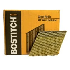 Bostitch 2-1/2 In. 10 Ga. Angled Strip Galvanized Stick Nails 28 Deg 2,000 Pk
