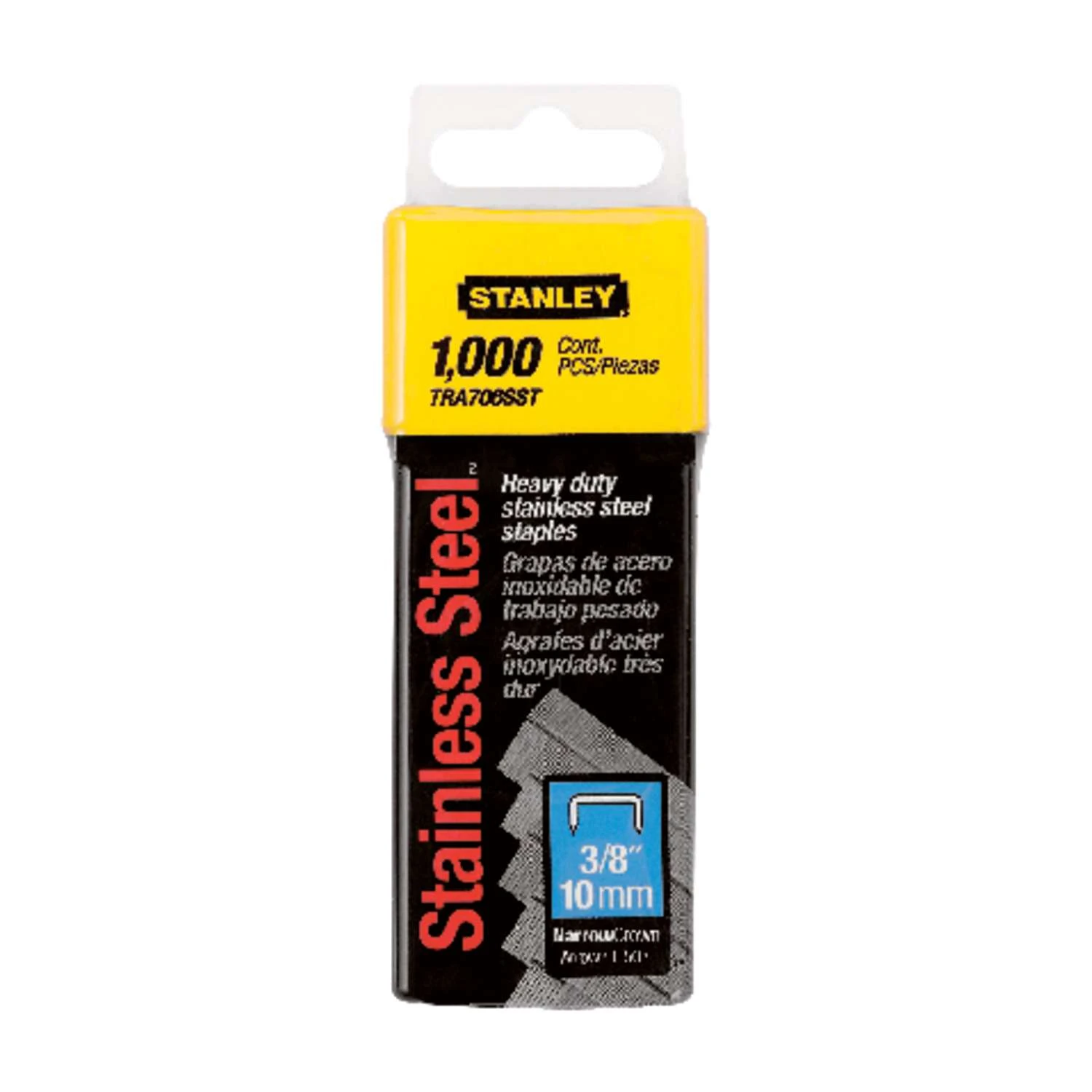 Stanley T50 27/64 In. W X 3/8 In. L 20 Ga. Narrow Crown Heavy Duty Staples 1000 Pk 3 Stanley T50 27/64 In. W X 3/8 In. L 20 Ga. Narrow Crown Heavy Duty Staples 1000 Pk