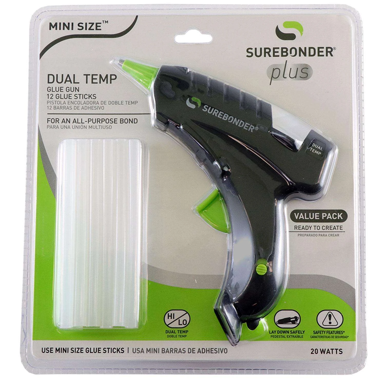 Surebonder Plus 10 W Dual Temperature Mini Glue Gun Kit 110 V 3 Surebonder Plus 10 W Dual Temperature Mini Glue Gun Kit 110 V