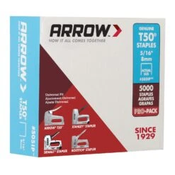 Arrow T50 3/8 In. W X 5/16 In. L 18 Ga. Flat Crown Heavy Duty Staples 5000 Pk 13 Arrow T50 3/8 In. W X 5/16 In. L 18 Ga. Flat Crown Heavy Duty Staples 5000 Pk -Senco Arrow Shop 7390085a df38 4fb4 94dd 81a9101f469b