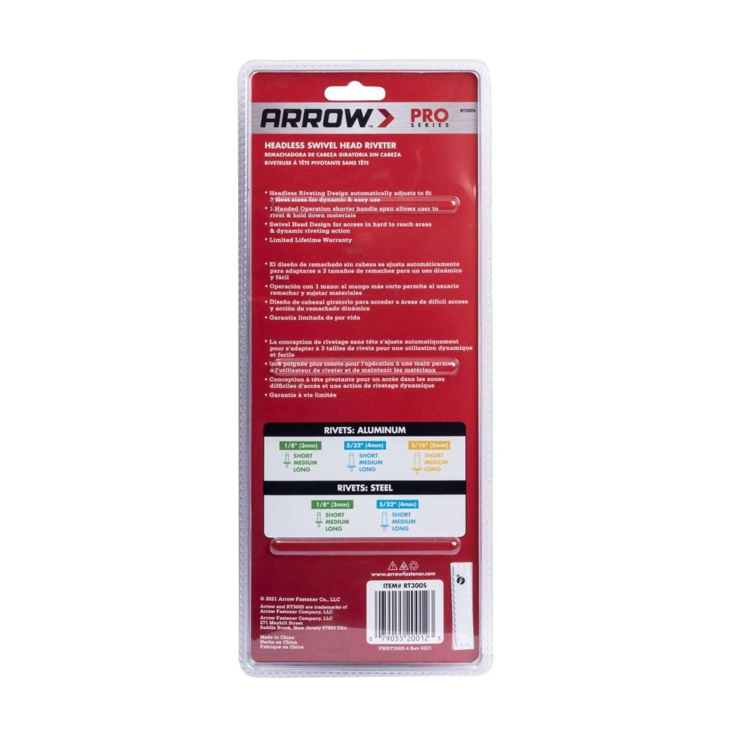 Arrow Metal Headless Rivet Tool Black/Red 1 Pc 7 Arrow Metal Headless Rivet Tool Black/Red 1 Pc - Image 6