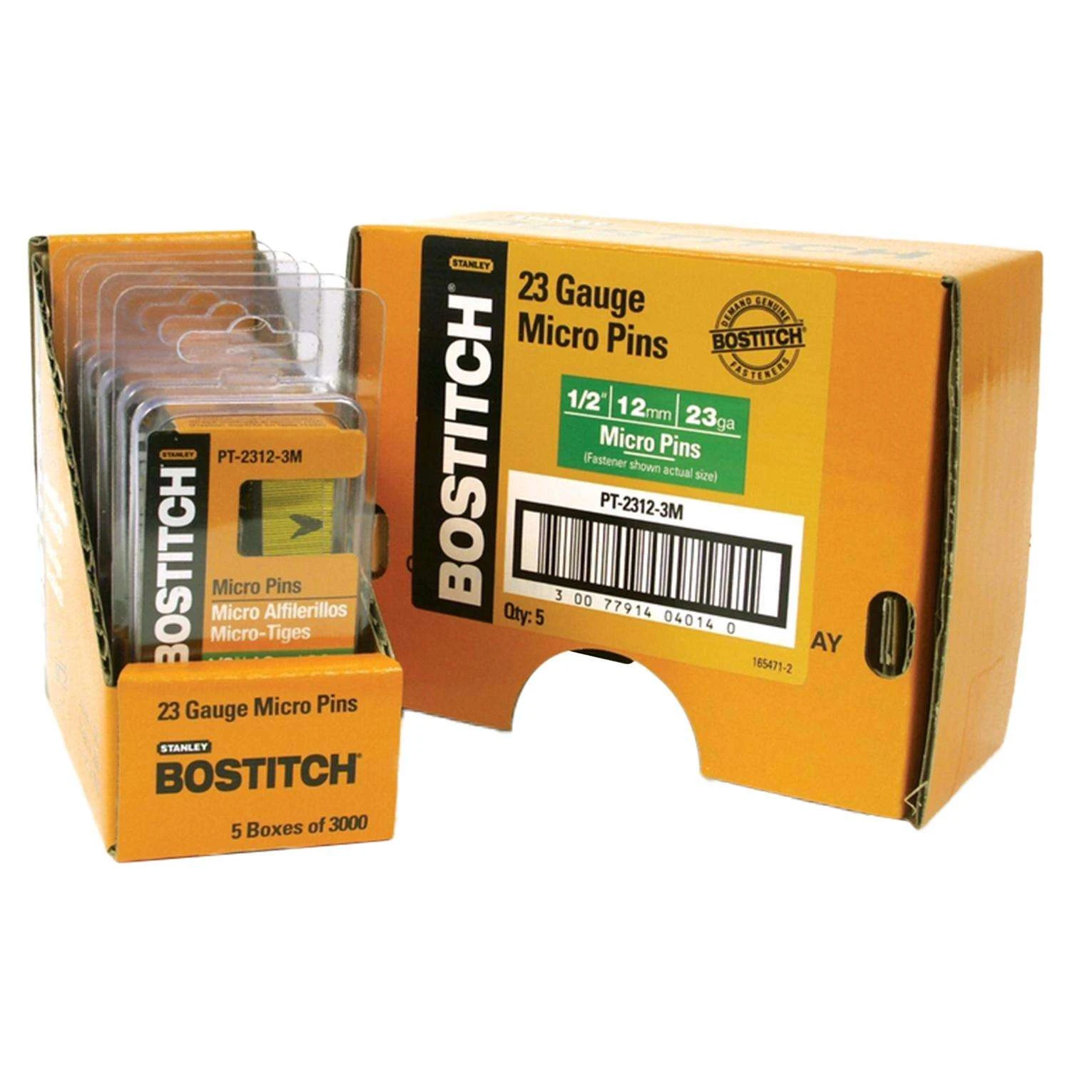 Bostitch 1/2 In. 23 Ga. Paper Strip Coated Pin Nails 3,000 Pk 3 Bostitch 1/2 In. 23 Ga. Paper Strip Coated Pin Nails 3,000 Pk