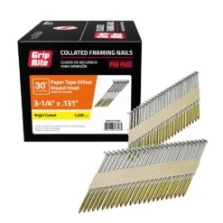 Grip-Rite 3-1/4 In. Angled Strip Bright Framing Nails 30 Deg 4000 Pk 7 Grip-Rite 3-1/4 In. Angled Strip Bright Framing Nails 30 Deg 4000 Pk -Senco Arrow Shop 8b992b7b c028 4141 b8cc 8304f8265ff8