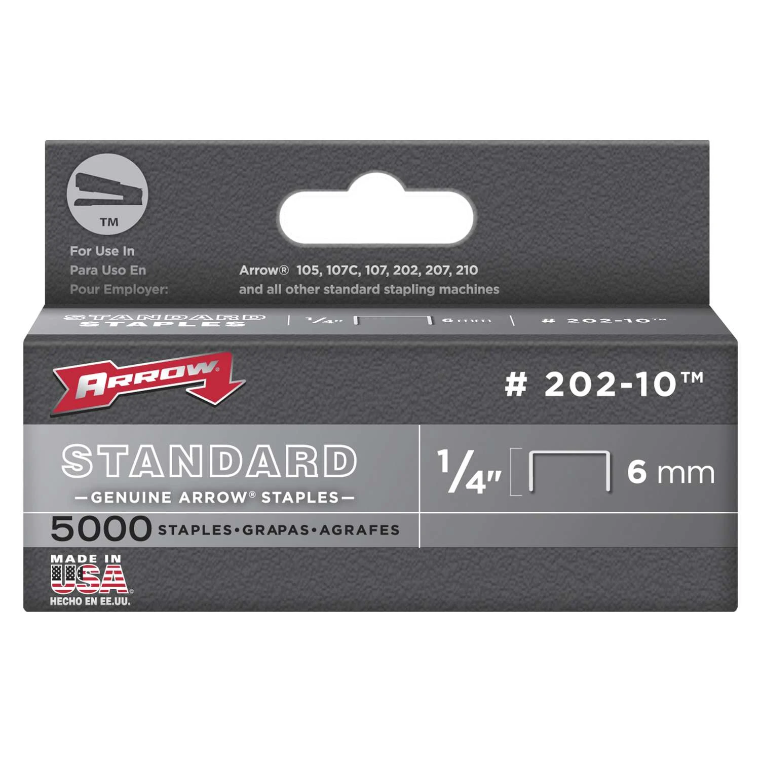 Arrow 1/2 In. W X 1/4 In. L 24 Ga. Wide Crown Standard Staples 5000 Pk 3 Arrow 1/2 In. W X 1/4 In. L 24 Ga. Wide Crown Standard Staples 5000 Pk