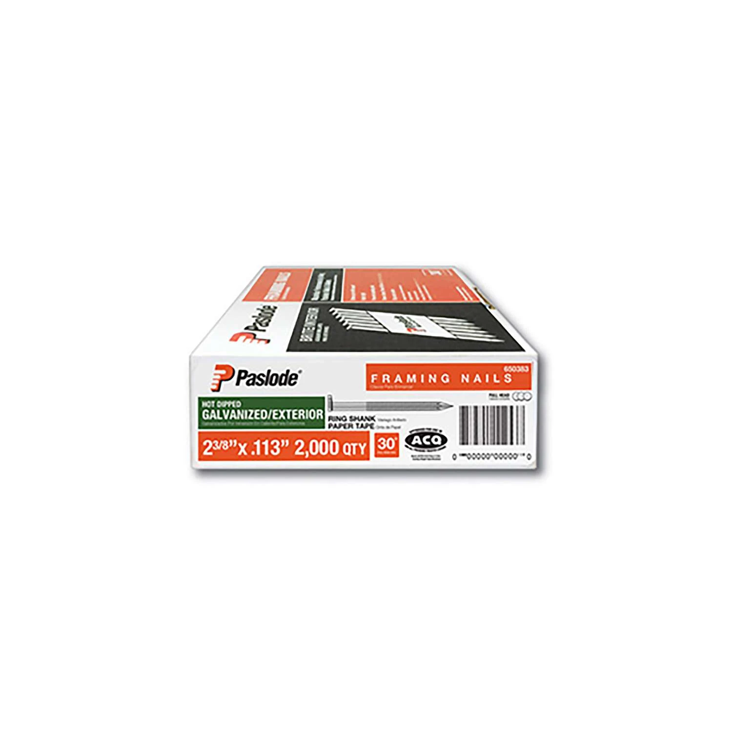 Paslode RounDrive 3-1/4 In. Angled Strip Hot-Dip Galvanized Framing Nails 30 Deg 2000 Pk 4 Paslode RounDrive 3-1/4 In. Angled Strip Hot-Dip Galvanized Framing Nails 30 Deg 2000 Pk - Image 2