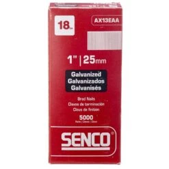 Senco 1 In. 18 Ga. Straight Strip Galvanized Brad Nails 5000 Pk
