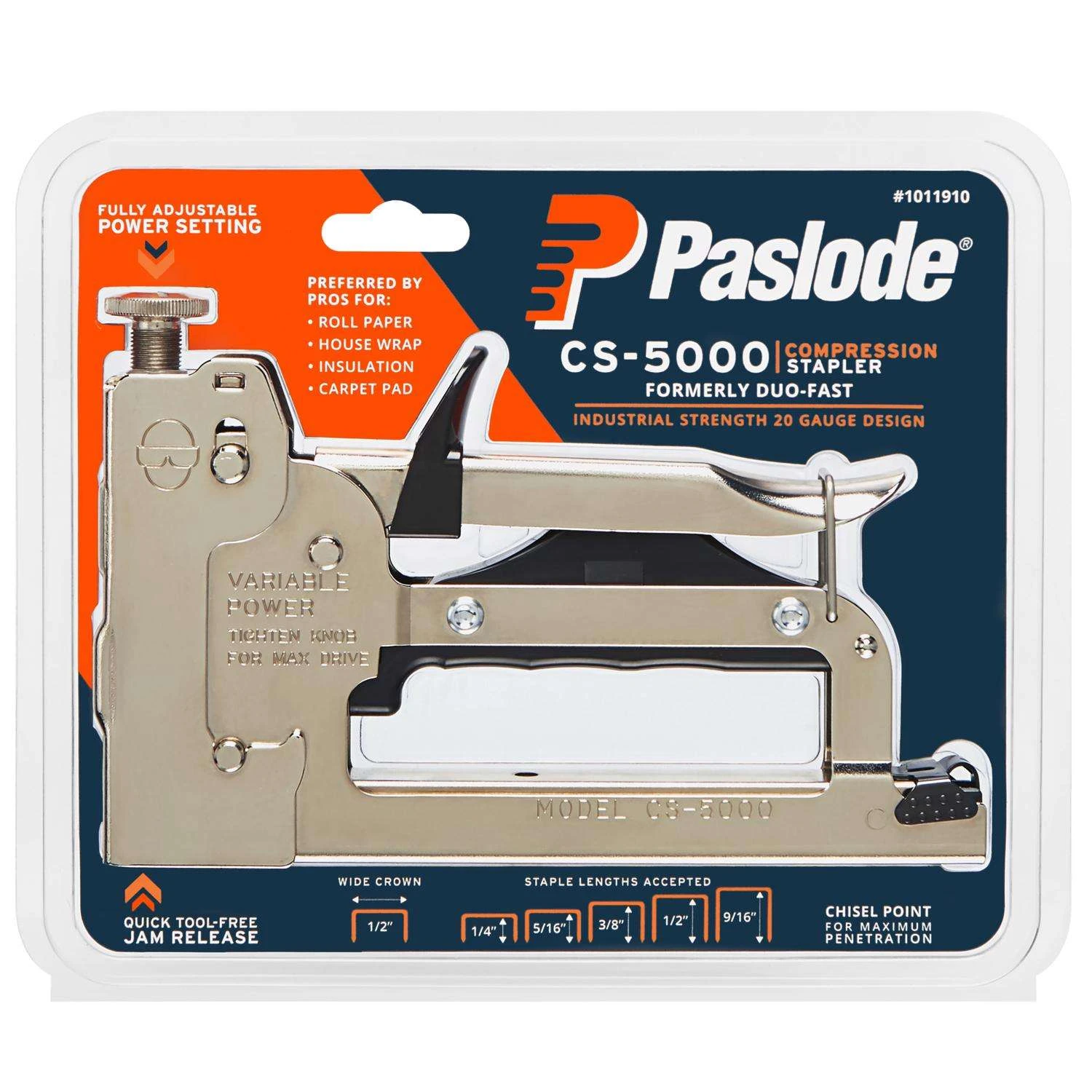 Paslode 20 Ga. 1/2 In. Compression Stapler 3 Paslode 20 Ga. 1/2 In. Compression Stapler