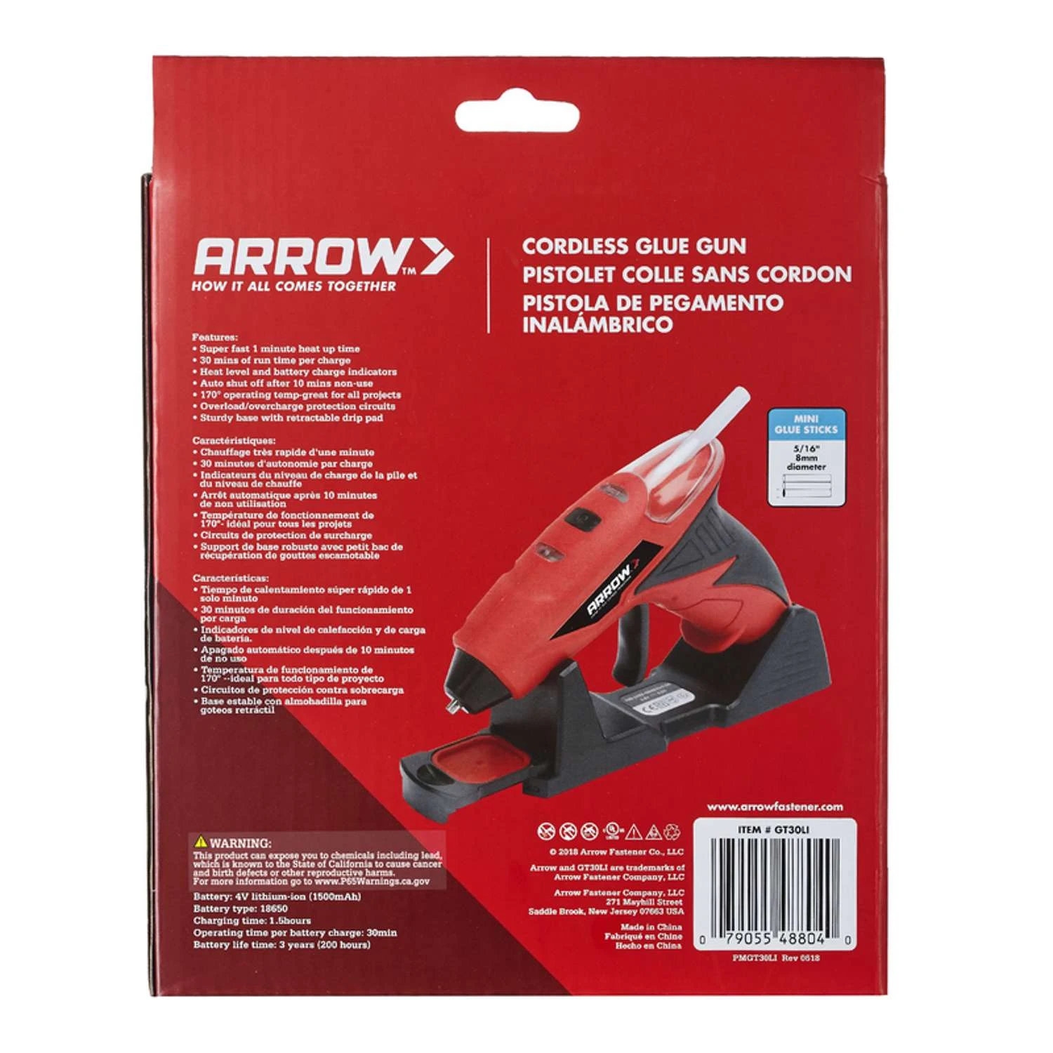 Arrow 6 W High Temperature Cordless Glue Gun 6 Arrow 6 W High Temperature Cordless Glue Gun - Image 4