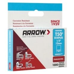 Arrow T50 3/8 In. W X 1/2 In. L 18 Ga. Flat Crown Heavy Duty Staples 1000 Pk 13 Arrow T50 3/8 In. W X 1/2 In. L 18 Ga. Flat Crown Heavy Duty Staples 1000 Pk -Senco Arrow Shop af0710c7 616a 4866 be27 6755f77dbc3d
