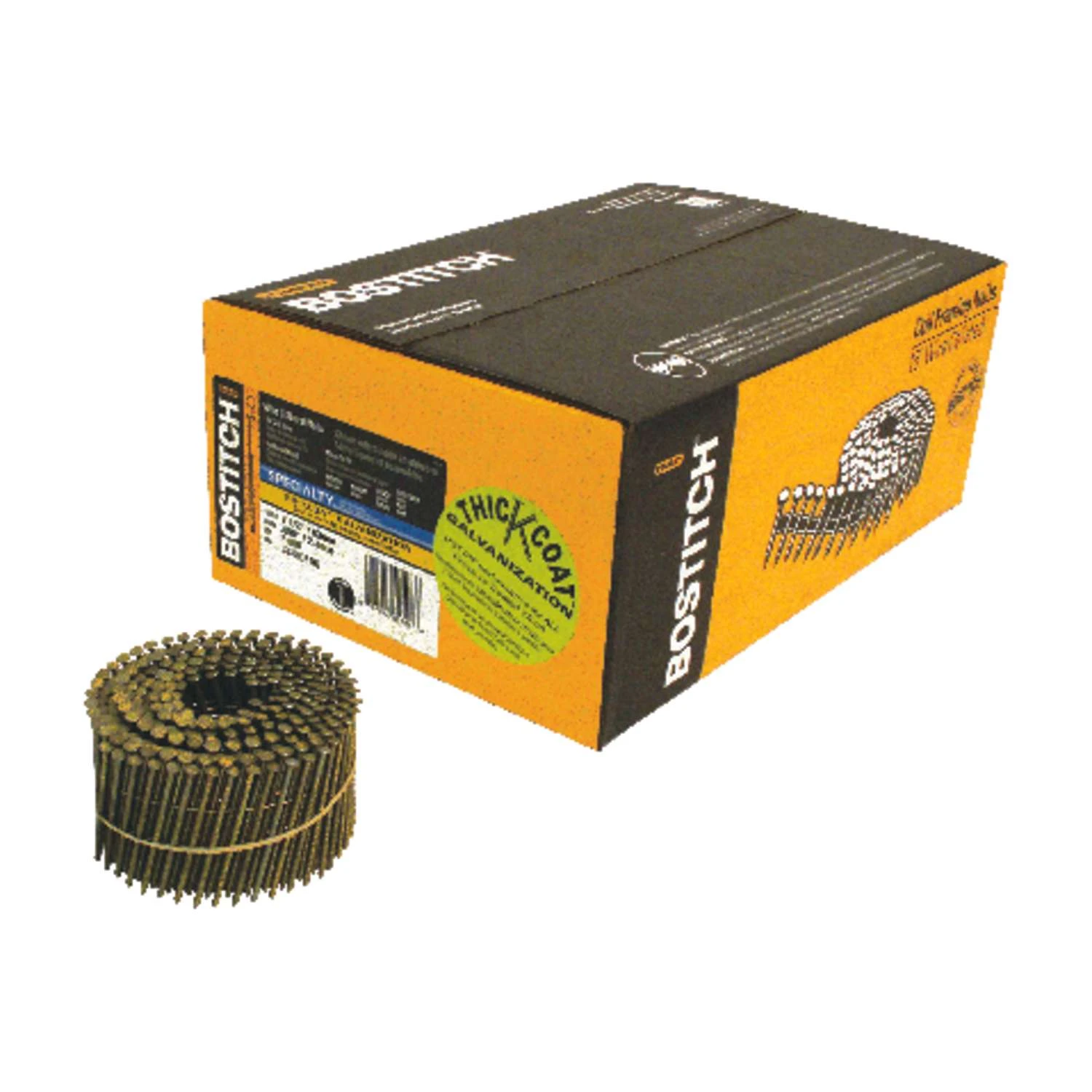 Bostitch 2-1/2 In. 13 Ga. Angled Coil Galvanized Siding Nails 15 Deg 3600 Pk 3 Bostitch 2-1/2 In. 13 Ga. Angled Coil Galvanized Siding Nails 15 Deg 3600 Pk