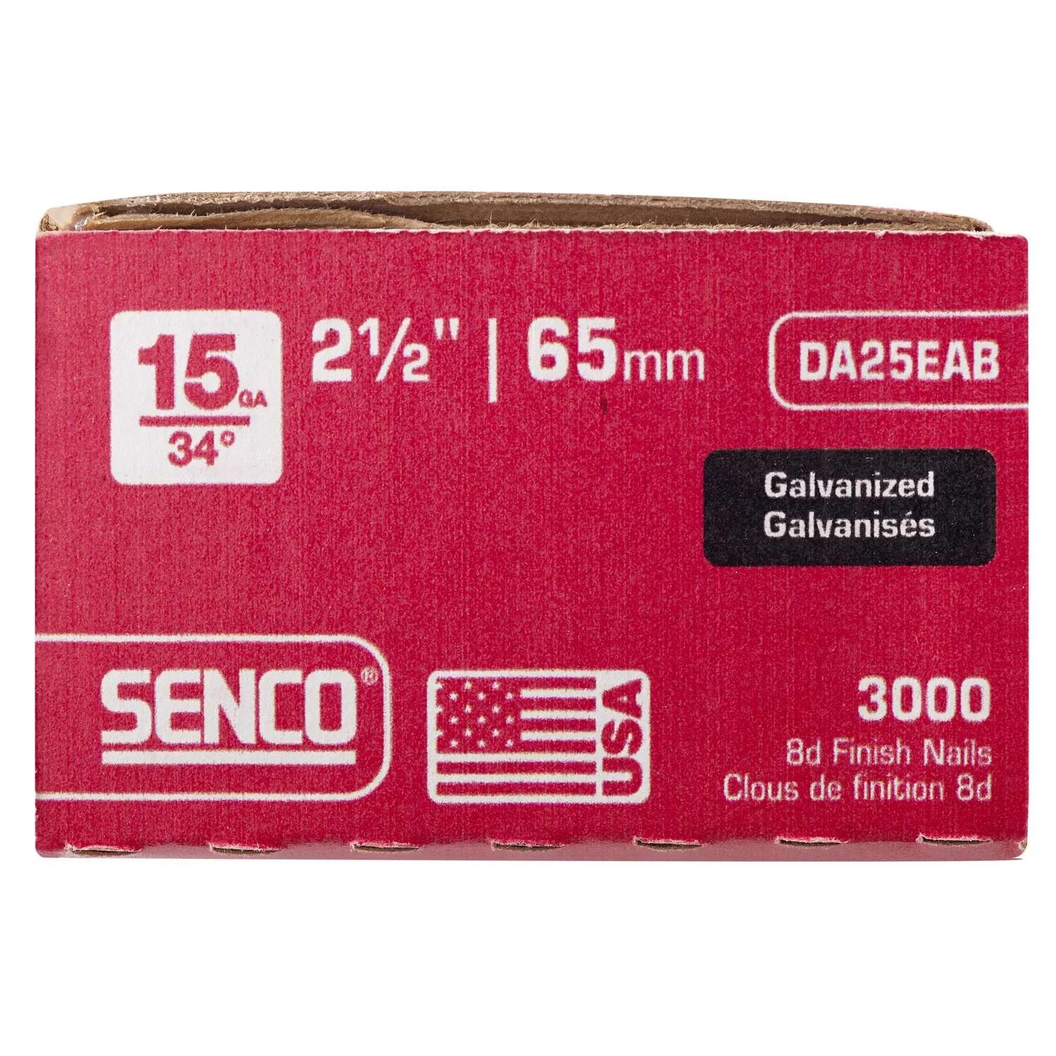 Senco 2-1/2 In. 15 Ga. Angled Strip Galvanized Finish Nails 34 Deg 3000 Pk 5 Senco 2-1/2 In. 15 Ga. Angled Strip Galvanized Finish Nails 34 Deg 3000 Pk - Image 3