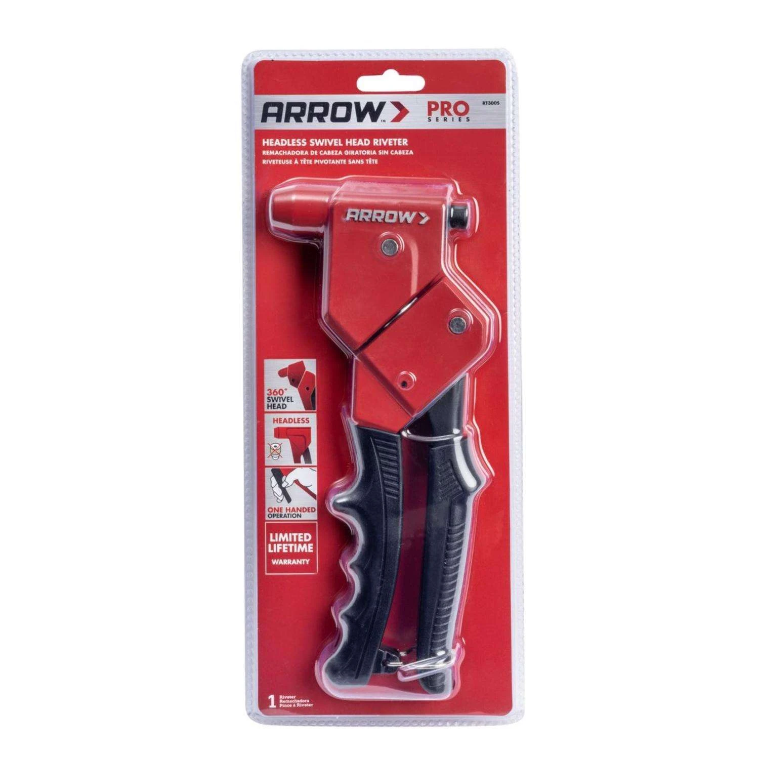 Arrow Metal Headless Rivet Tool Black/Red 1 Pc 2 Arrow Metal Headless Rivet Tool Black/Red 1 Pc