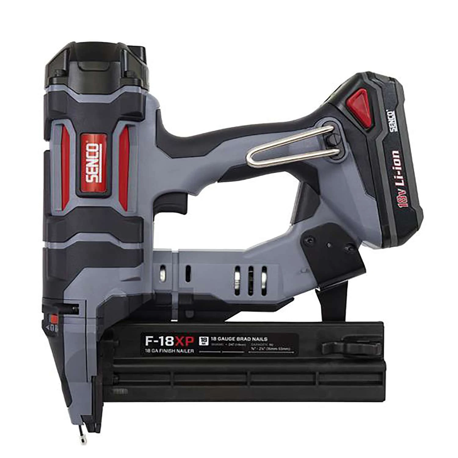Senco 18 Ga. Cordless Pneumatic Brad Nailer Kit (Battery & Charger) 18 V 3 Senco 18 Ga. Cordless Pneumatic Brad Nailer Kit (Battery & Charger) 18 V