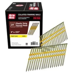 Grip-Rite 3 In. 10 Ga. Angled Strip Bright Framing Nails 21 Deg 2000 Pk 6 Grip-Rite 3 In. 10 Ga. Angled Strip Bright Framing Nails 21 Deg 2000 Pk -Senco Arrow Shop c32041fd bb5f 410b 894d ce0582fd1d15