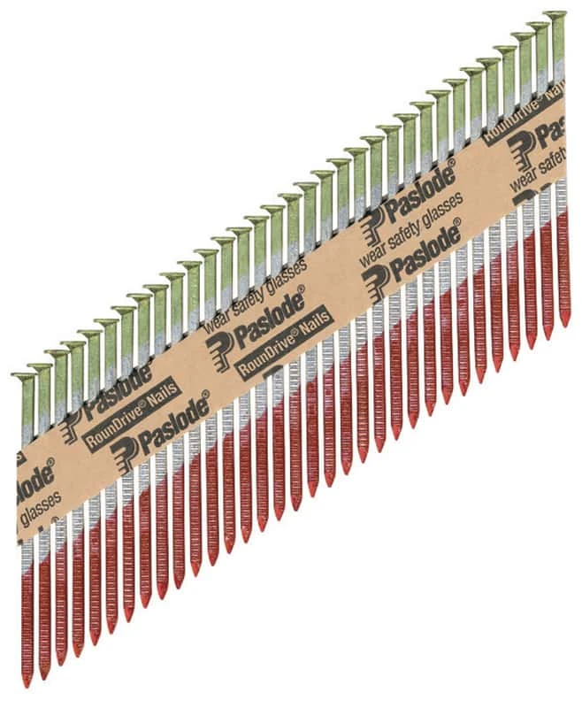 Paslode RounDrive 2-3/8 In. Angled Strip Hot-Dip Galvanized Framing Nails 30 Deg 2000 Pk 3 Paslode RounDrive 2-3/8 In. Angled Strip Hot-Dip Galvanized Framing Nails 30 Deg 2000 Pk