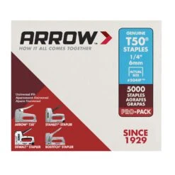 Arrow T50 3/8 In. W X 1/4 In. L 18 Ga. Flat Crown Heavy Duty Staples 5000 Pk 10 Arrow T50 3/8 In. W X 1/4 In. L 18 Ga. Flat Crown Heavy Duty Staples 5000 Pk -Senco Arrow Shop c5bee969 1d29 4b63 9256 7485568fe2bb