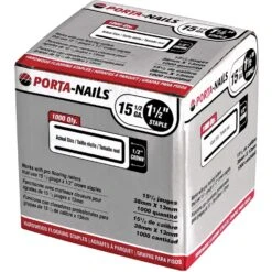 Porta-Nails 1/2 In. W X 1-1/2 In. L 15-1/2 Ga. Flooring Staples 1000 Pk