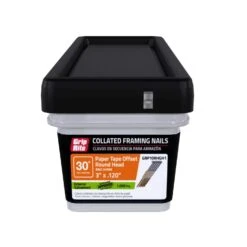 Grip-Rite 3 In. 11 Ga. Angled Strip Hot-Dip Galvanized Framing Nails 30 Deg 1000 Pk