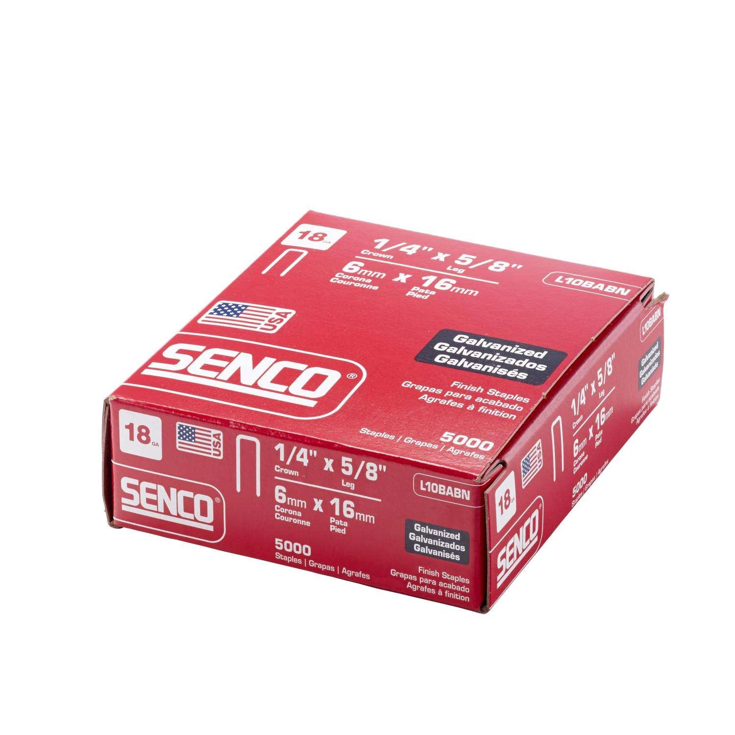 Senco 1/4 In. W X 5/8 In. L 18 Ga. Medium Crown Wire Staples 5000 Pk 5 Senco 1/4 In. W X 5/8 In. L 18 Ga. Medium Crown Wire Staples 5000 Pk - Image 3