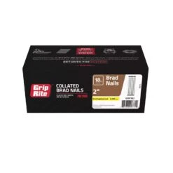 Grip-Rite 2 In. 18 Ga. Straight Strip Electro Galvanized Finish Nails 5000 Pk