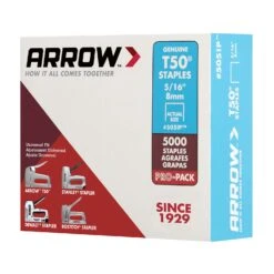 Arrow T50 3/8 In. W X 5/16 In. L 18 Ga. Flat Crown Heavy Duty Staples 5000 Pk 12 Arrow T50 3/8 In. W X 5/16 In. L 18 Ga. Flat Crown Heavy Duty Staples 5000 Pk -Senco Arrow Shop d45f79b8 ee53 43dd 8424 2e8e4cb02a96