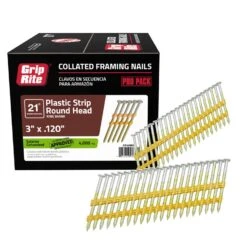 Grip-Rite 3 In. 11 Ga. Angled Strip Hot-Dip Galvanized Framing Nails 21 Deg 4000 Pk 7 Grip-Rite 3 In. 11 Ga. Angled Strip Hot-Dip Galvanized Framing Nails 21 Deg 4000 Pk -Senco Arrow Shop d7111ba4 c1e7 41b2 900a e5de5c6175dd