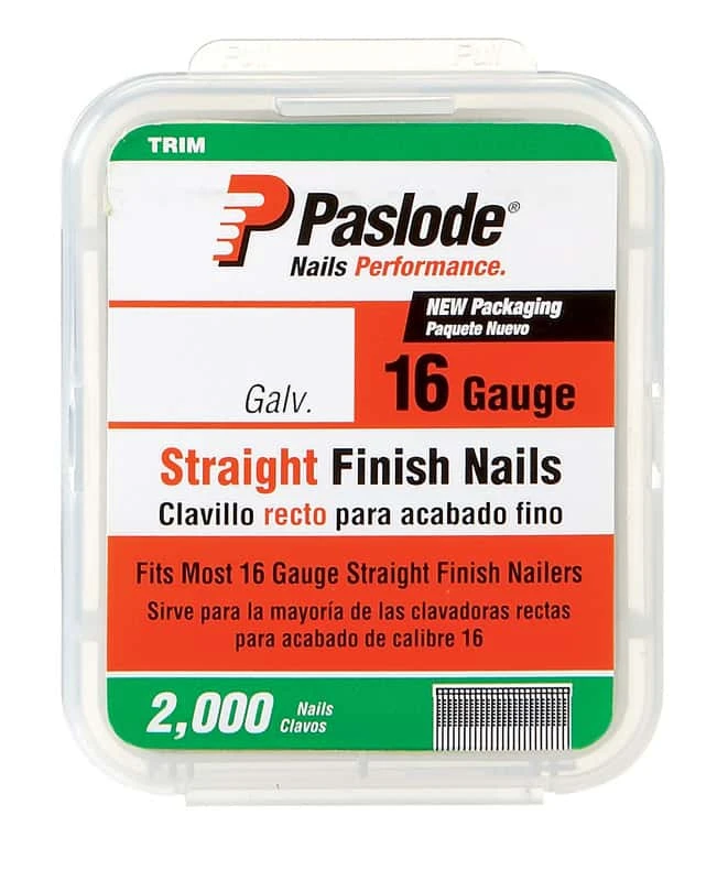 Paslode 2 In. 16 Ga. Straight Strip Galvanized Finish Nails 2000 Pk 3 Paslode 2 In. 16 Ga. Straight Strip Galvanized Finish Nails 2000 Pk