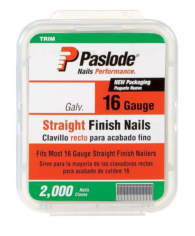 Paslode 1-3/4 In. 16 Ga. Straight Strip Galvanized Finish Nails 2,000 Pk 3 Paslode 1-3/4 In. 16 Ga. Straight Strip Galvanized Finish Nails 2,000 Pk