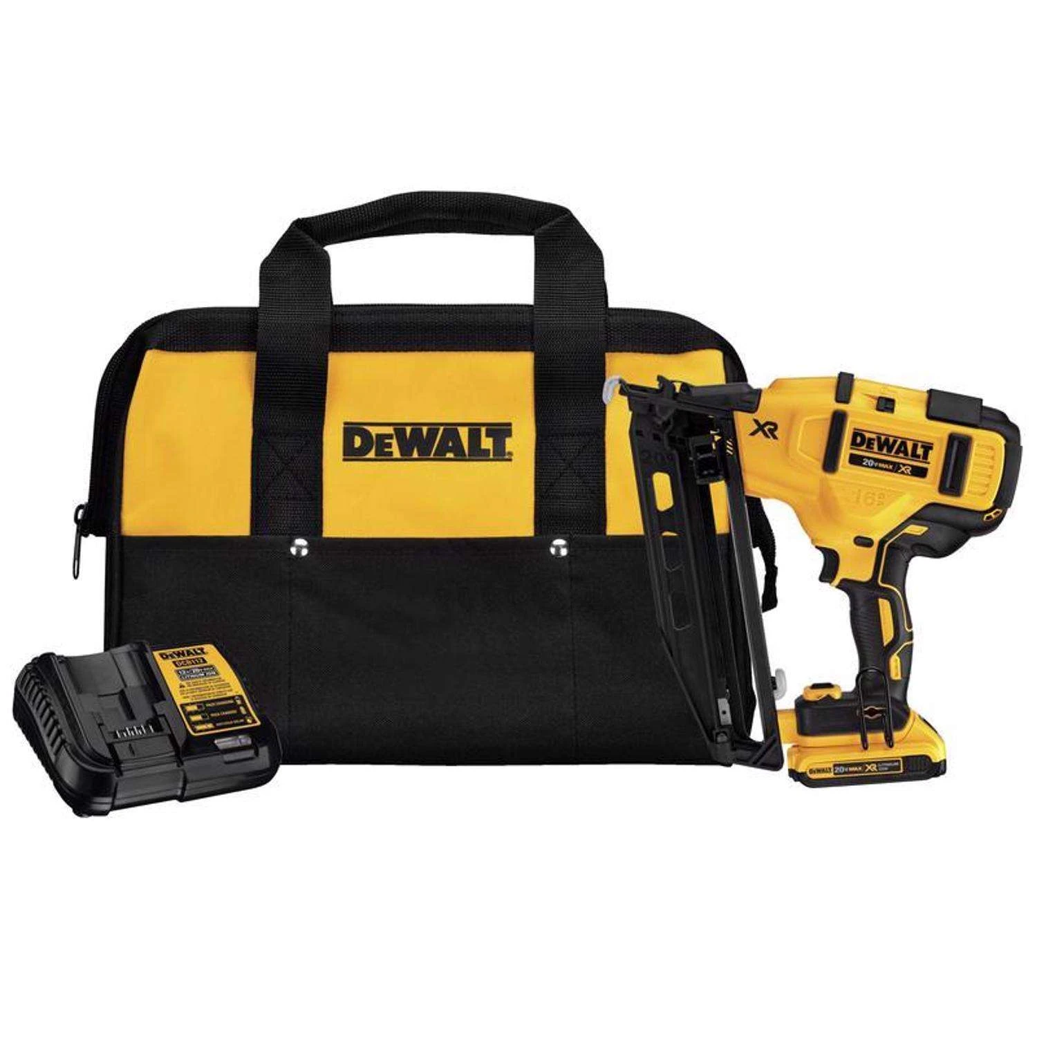 DeWalt 20V MAX XR 16 Ga. Cordless 20 Deg Angled Finish Nailer 20 V 3 DeWalt 20V MAX XR 16 Ga. Cordless 20 Deg Angled Finish Nailer 20 V