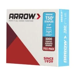 Arrow T50 3/8 In. W X 1/4 In. L 18 Ga. Flat Crown Heavy Duty Staples 5000 Pk 12 Arrow T50 3/8 In. W X 1/4 In. L 18 Ga. Flat Crown Heavy Duty Staples 5000 Pk -Senco Arrow Shop edf25d92 467c 4299 948d 58867a7429ca