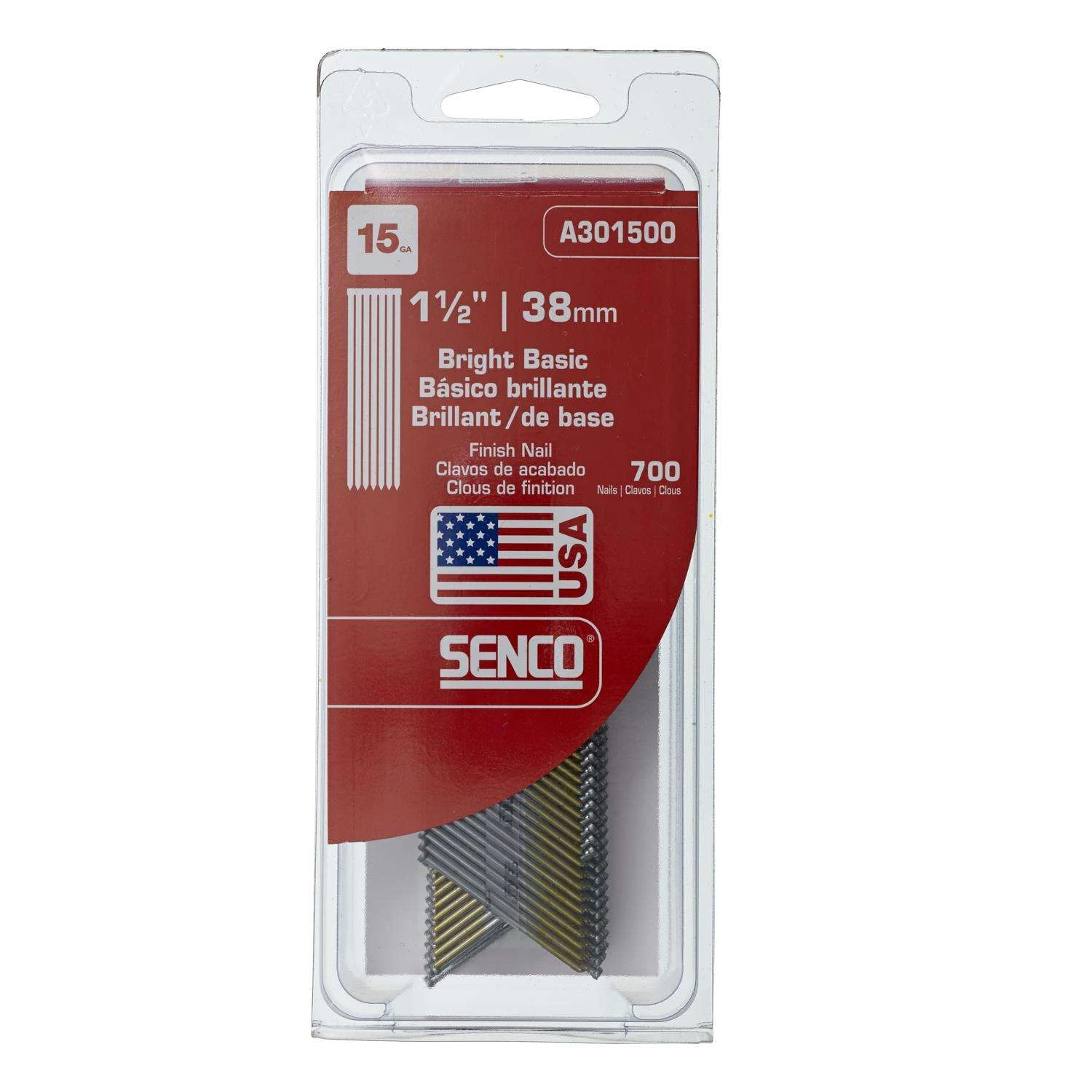 Senco 1-1/2 In. 15 Ga. Angled Strip Bright Finish Nails 34 Deg 700 Pk 4 Senco 1-1/2 In. 15 Ga. Angled Strip Bright Finish Nails 34 Deg 700 Pk - Image 2